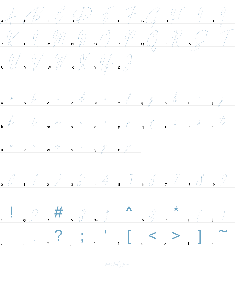 Songstar Free Font Character